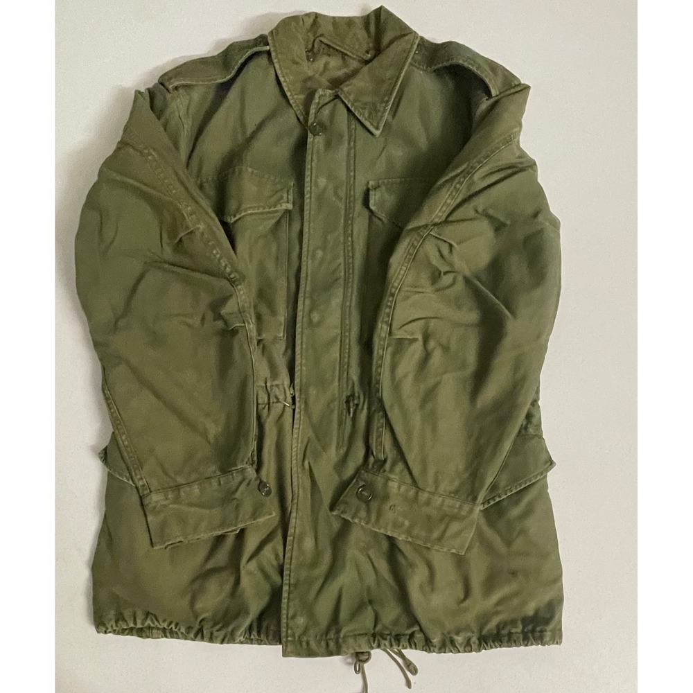 Vintage US Military M-1951 Field Jacket Olive Drab Shade 107 Cotton Sateen Coat - Picture 6 of 12